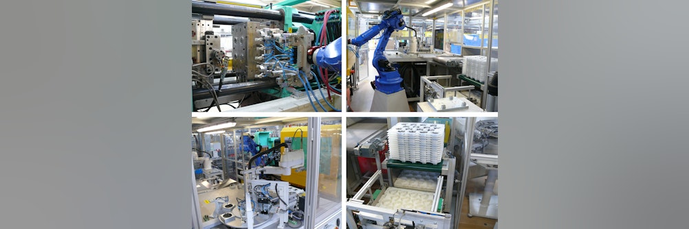 Spritzguss-Automation Herstellung eines Kunststoffhybridbauteils effizient und  zuverlässig automatisiert