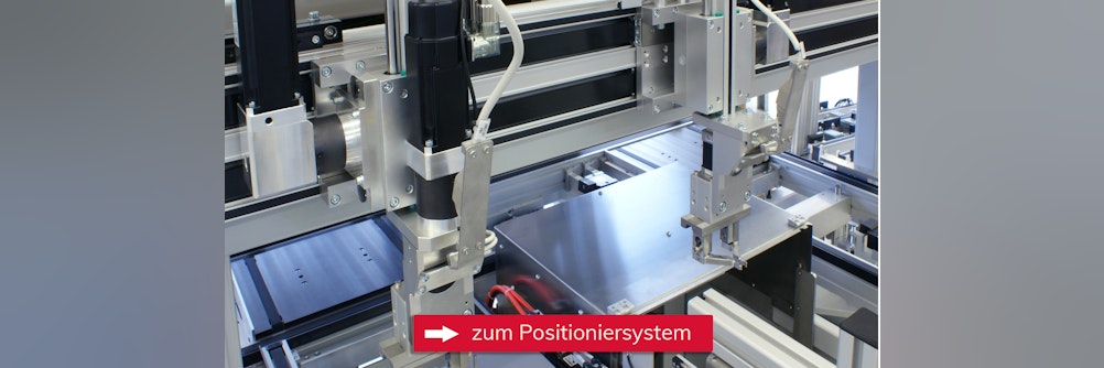 Positioniersystem mit Zahnriemenantrieb für geringen Bauraum