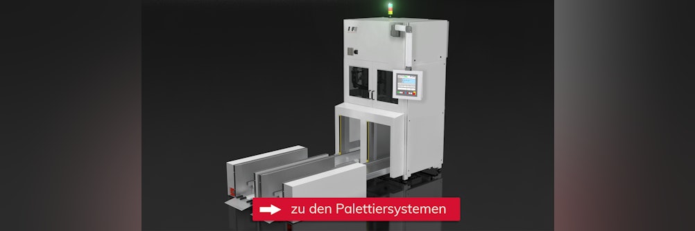 Palettierer mit Bodenroller für ergonomische Zuführung