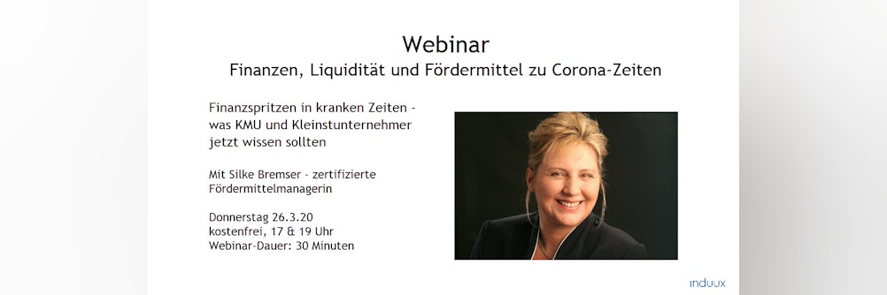 Webinar: Finanzen, Liquidität und Fördermittel zu Corona-Zeiten