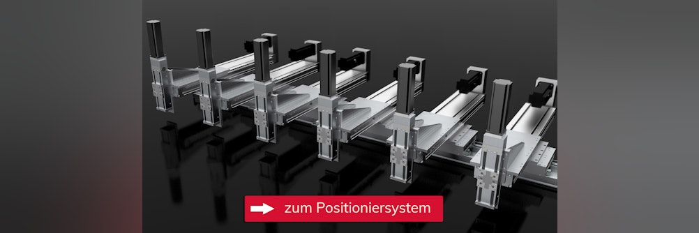 Positioniersystem mit geringem Bauraum für die Montage komplexer Bauteile