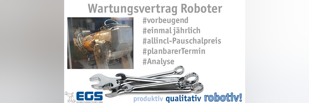 Wartungsvertrag für Industrieroboter spart Instandhaltungskosten