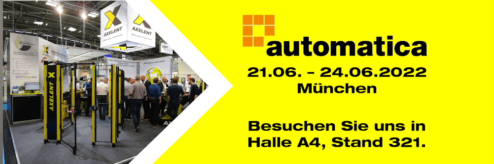 Maschinenschutz live erleben mit Axelent auf der automatica 2022