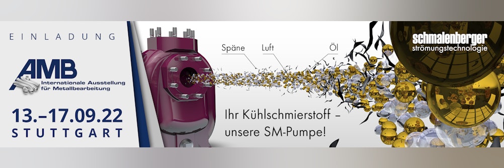 Besuchen Sie uns auf der AMB Halle 8 B15, die internationale Ausstellung für Metallbearbeitung, 13. – 17. September 2022 in Stuttgart. Wir zeigen unsere Kreiselpumpen mit integriertem Schneidwerk!