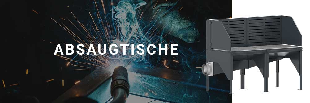 Absaugtische für Schleifen, Schweißen und manuelle Bearbeitung