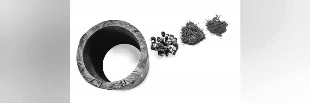HDPE Kunststoff Rohre zerkleinern und recyceln