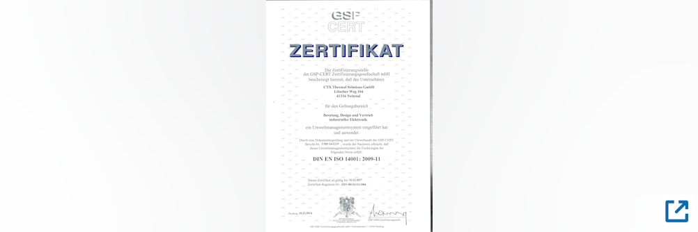 Umweltaudit nach ISO 14001-2009 – CTX erfolgreich rezertifiziert