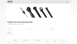 Welte Onlinekonfigurator für PKW / NFZ Kardanwellen