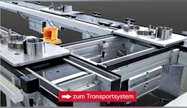 Transportsystem für Lackiertrays aus Kunststoff