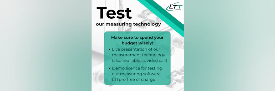 Budgetoptimierung: Testen Sie die LTT-Messtechnik